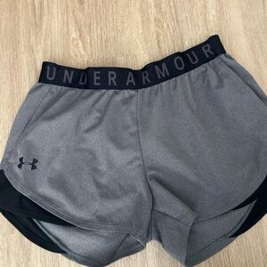 Under Armour Women's Athletic Gray and Black Shorts